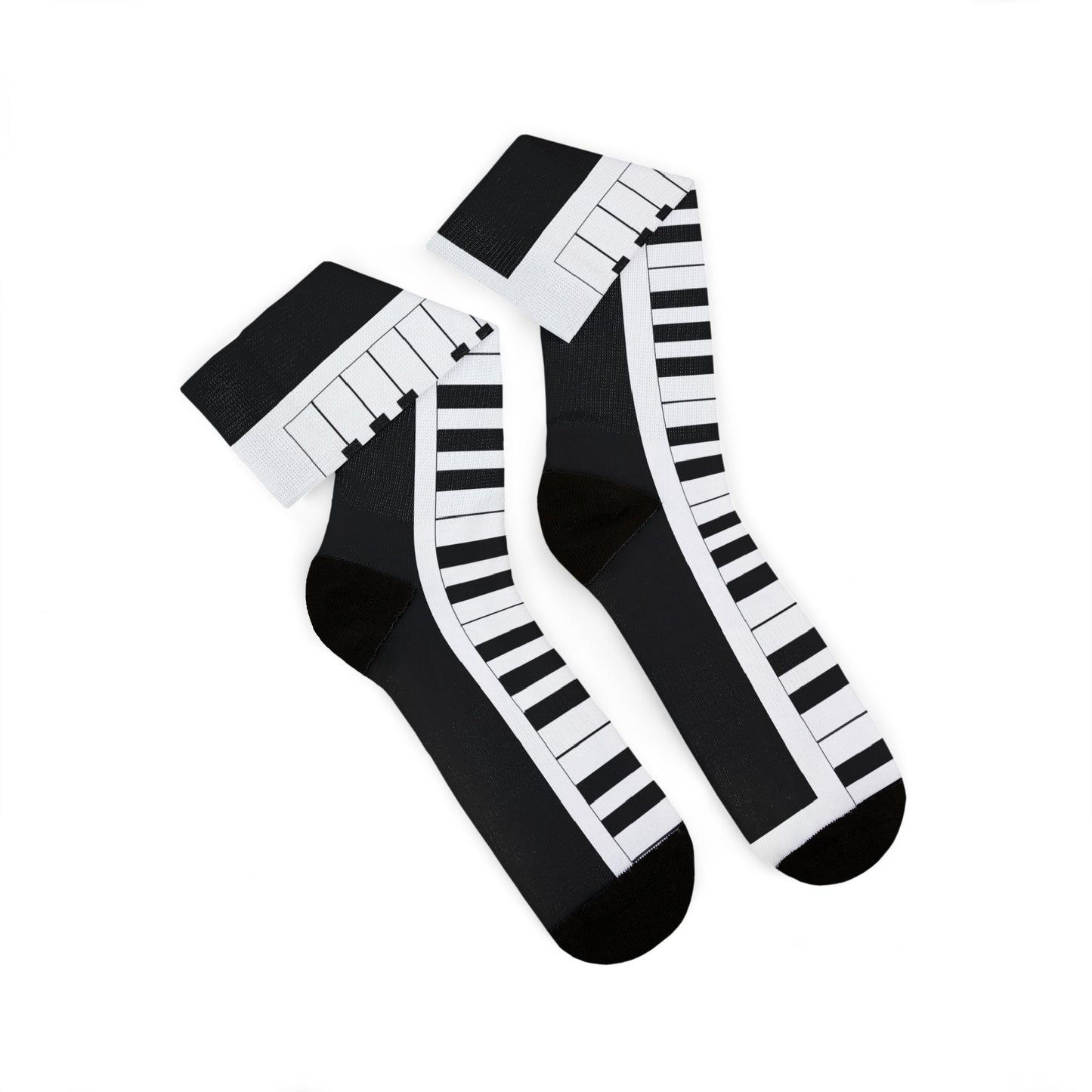 Piano Keyboard Socks — Musician Novelty Crew Socks