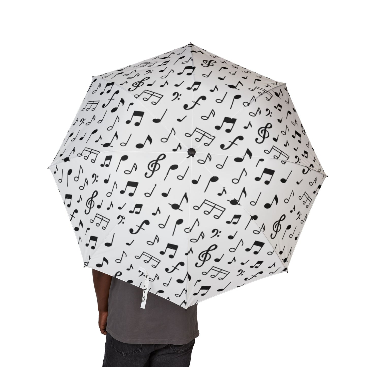 Music Notes Foldable Umbrella — Compact Semi‑Automatic Rain Umbrella for Musicians & Music Lovers