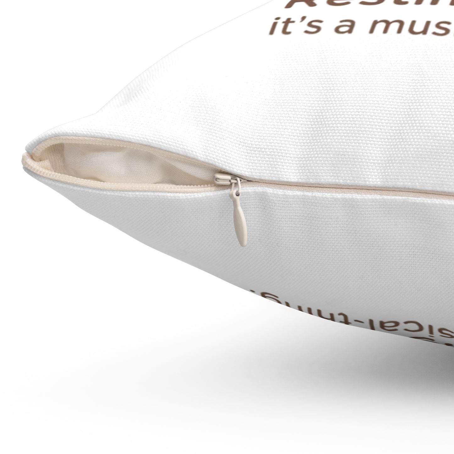 Cat Nap Pillow — "Resting... it's a musical thing." Decorative Square Cushion