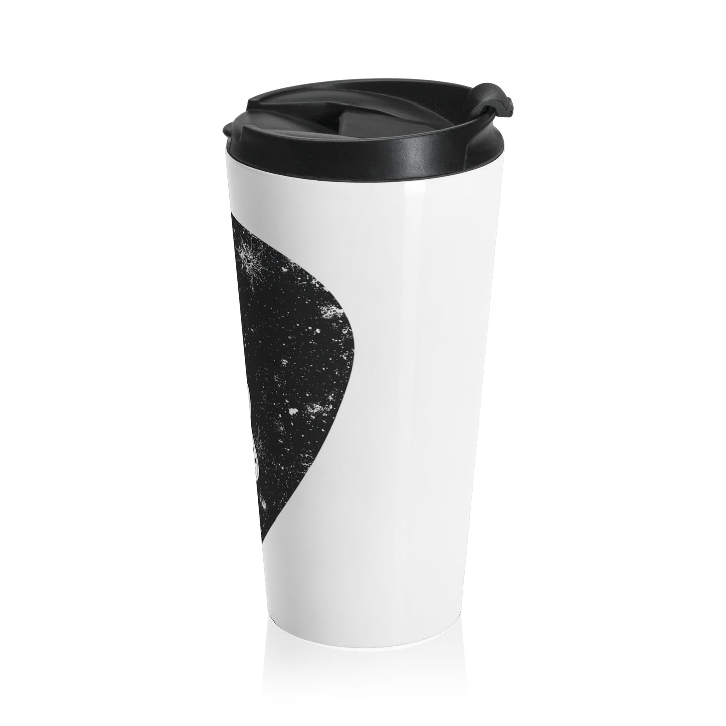 Bass Guitar Shield Stainless Steel Travel Mug – Vintage Rock Music Thermos