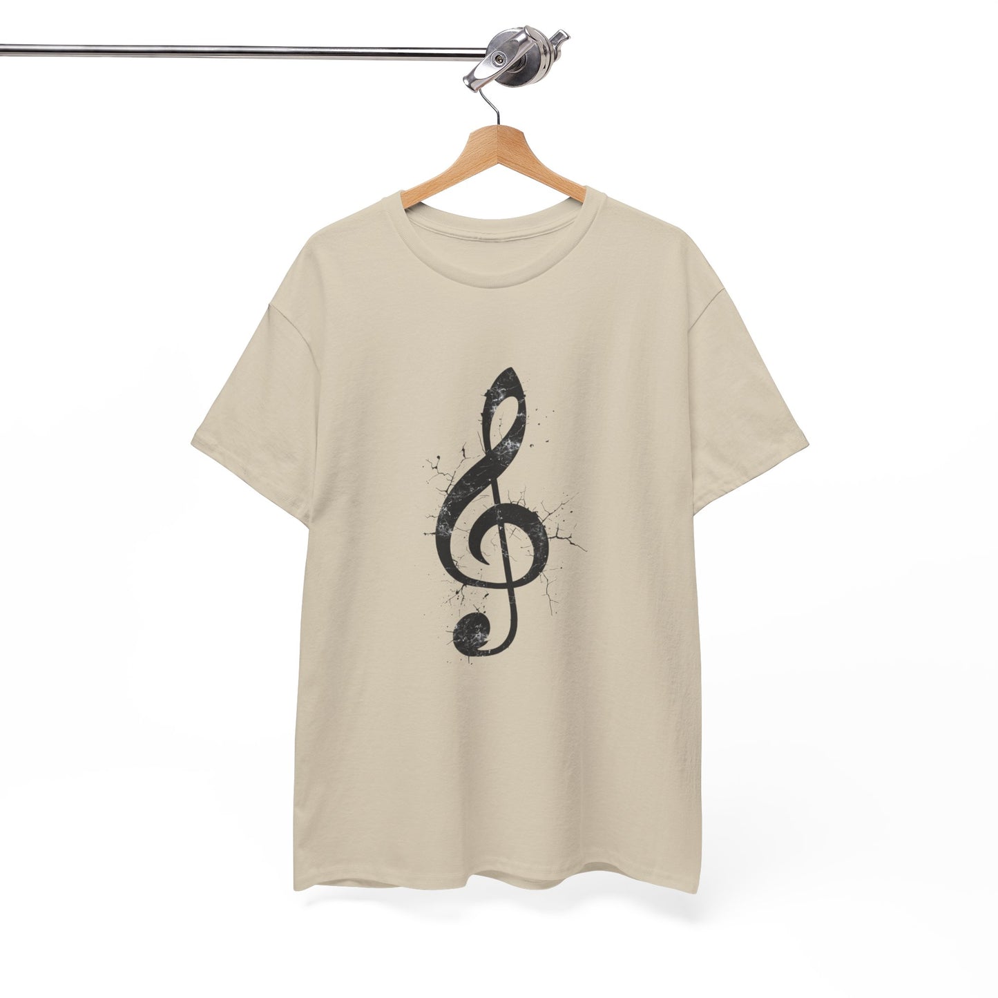 Treble Clef Music T-Shirt — Vintage Ink Note Tee for Musicians