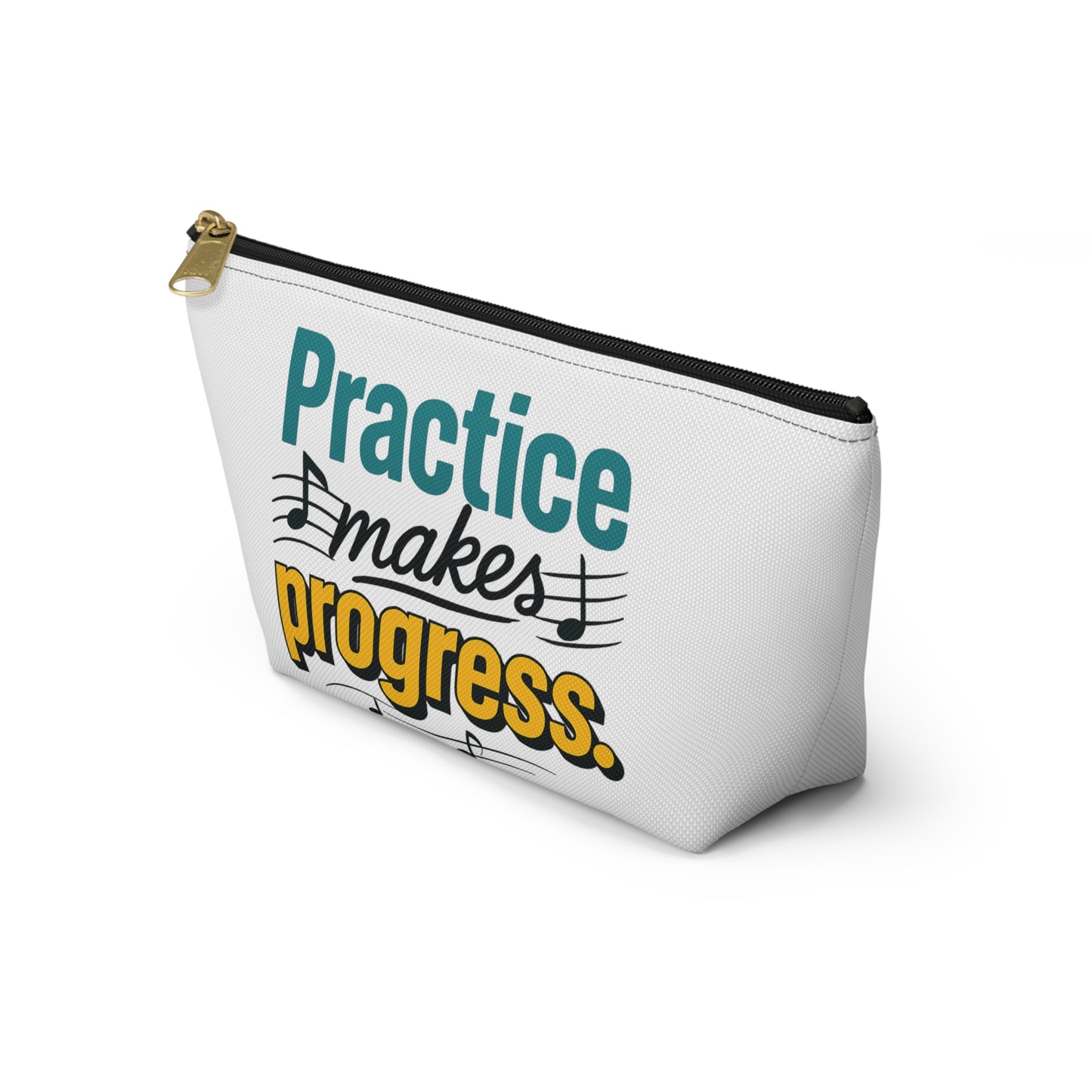 Practice Makes Progress Accessory Pouch — Musician Makeup & Instrument Practice Bag