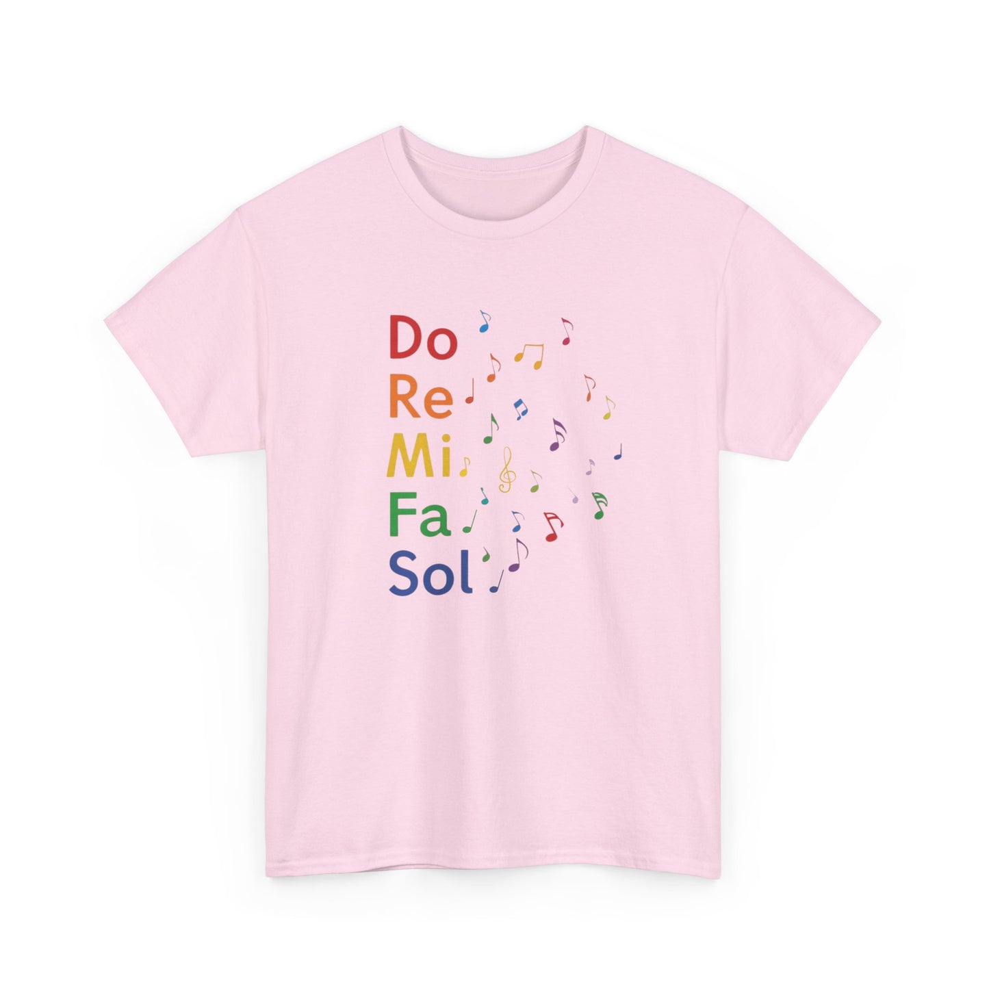 Music Notes Do Re Mi Fa Sol T-Shirt — Rainbow Musical Tee for Music Lovers