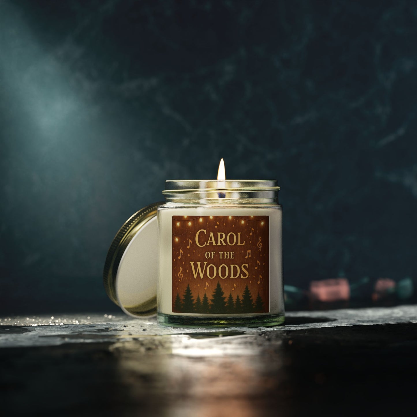 "Carol of the Woods" - Beechwood Scented Candle — Coconut Apricot Wax (4oz & 9oz)