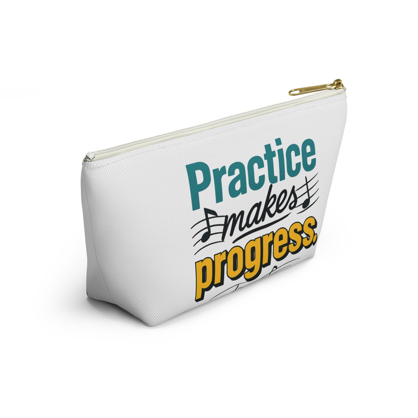 Practice Makes Progress Accessory Pouch — Musician Makeup & Instrument Practice Bag