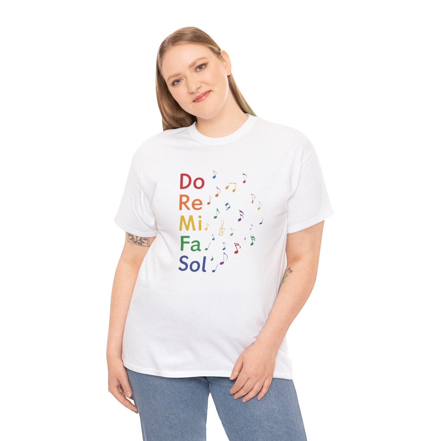 Music Notes Do Re Mi Fa Sol T-Shirt — Rainbow Musical Tee for Music Lovers