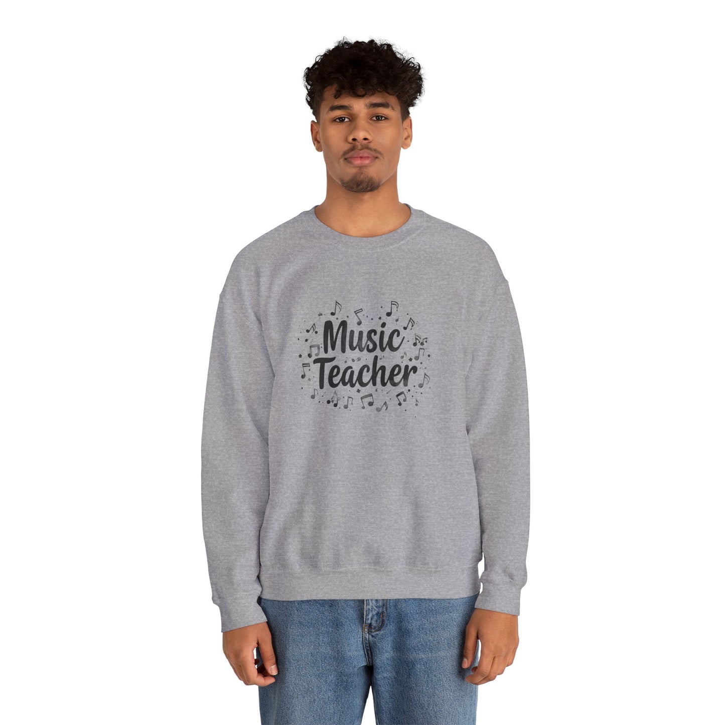 Music Teacher Sweatshirt — Musical Notes Crewneck for Educators