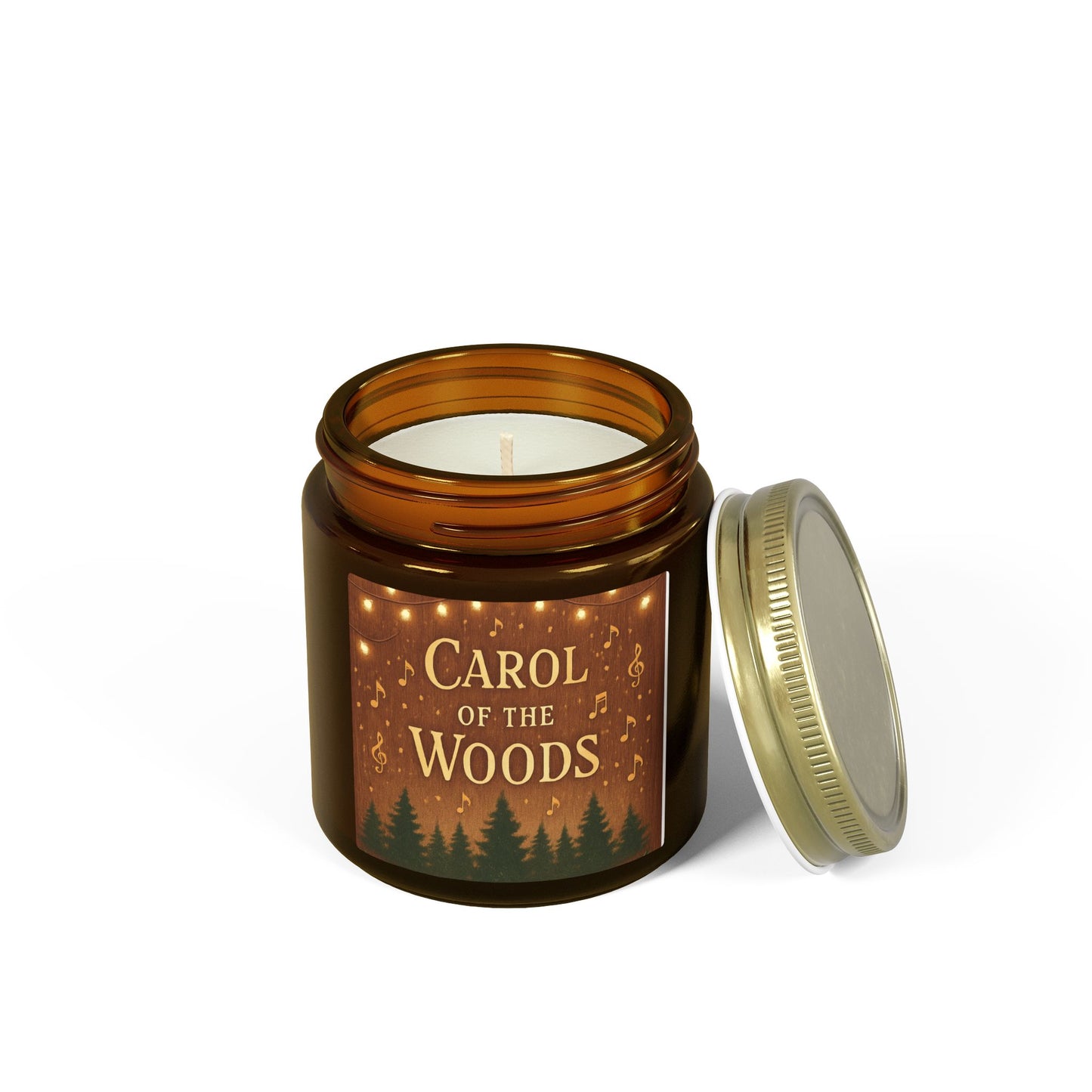 "Carol of the Woods" - Beechwood Scented Candle — Coconut Apricot Wax (4oz & 9oz)