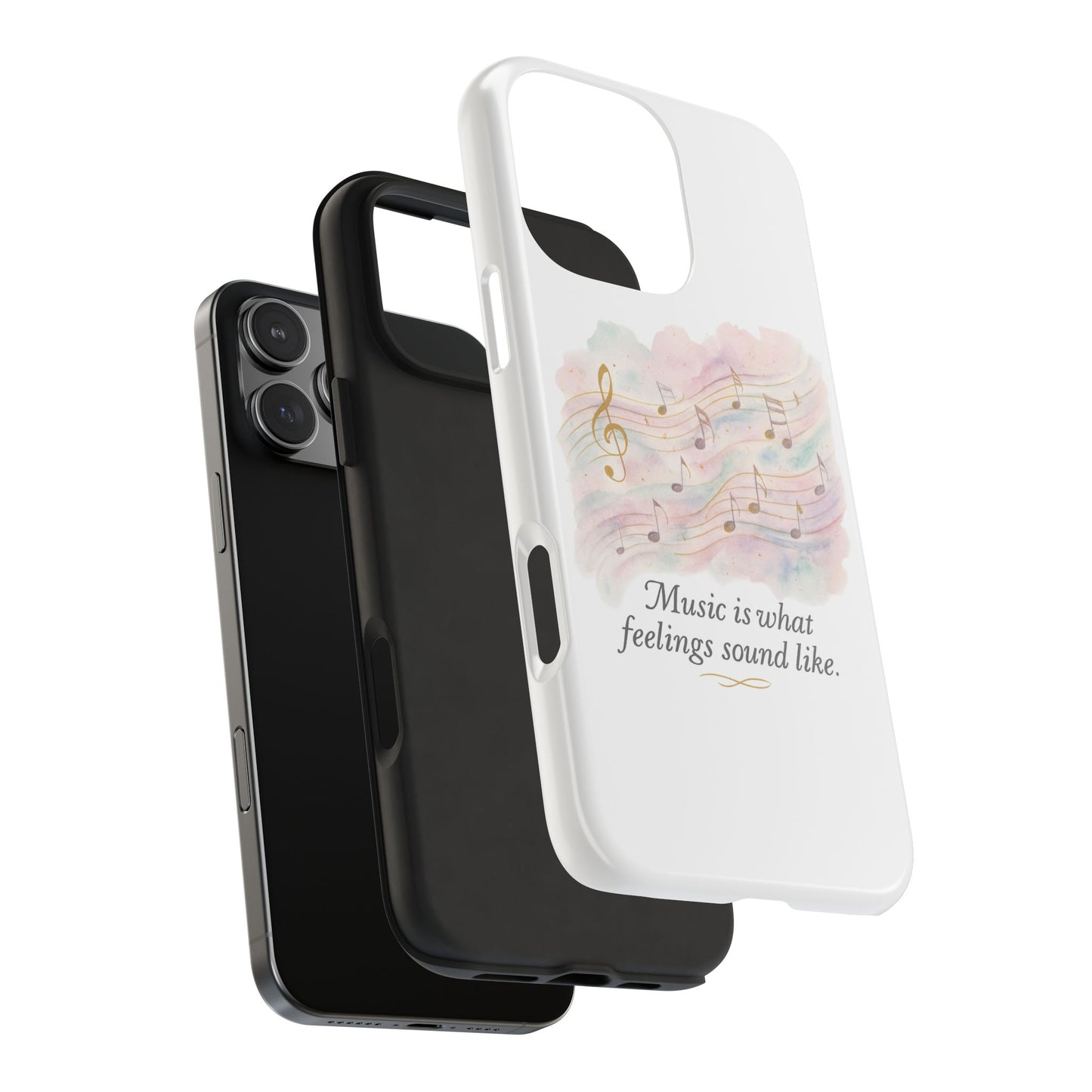 Music Quote Tough Phone Case — "Music is what feelings sound like"