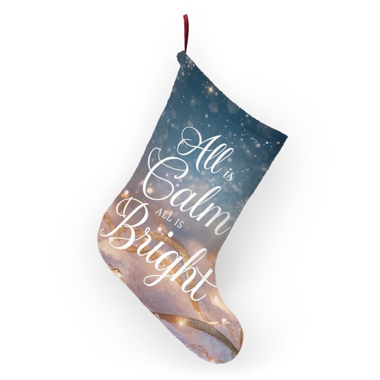 All Is Calm, All Is Bright Christmas Stocking