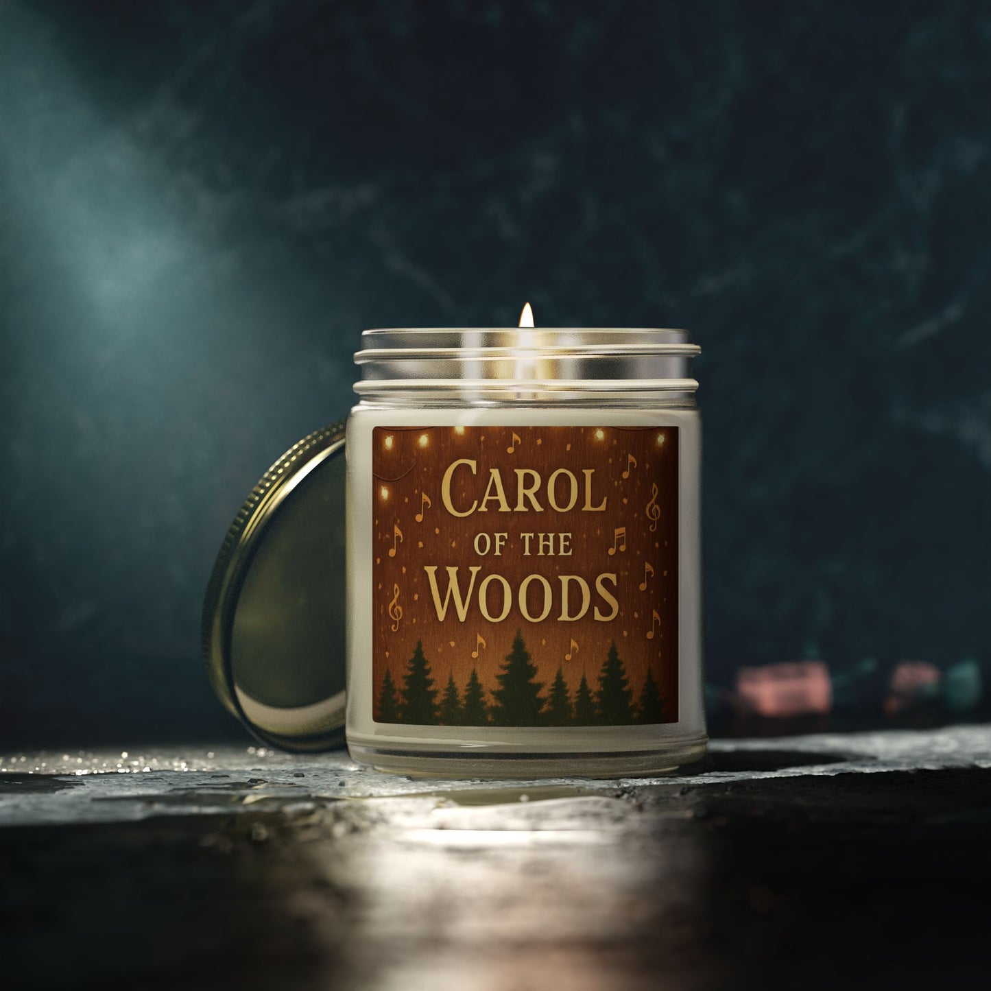 "Carol of the Woods" - Beechwood Scented Candle — Coconut Apricot Wax (4oz & 9oz)