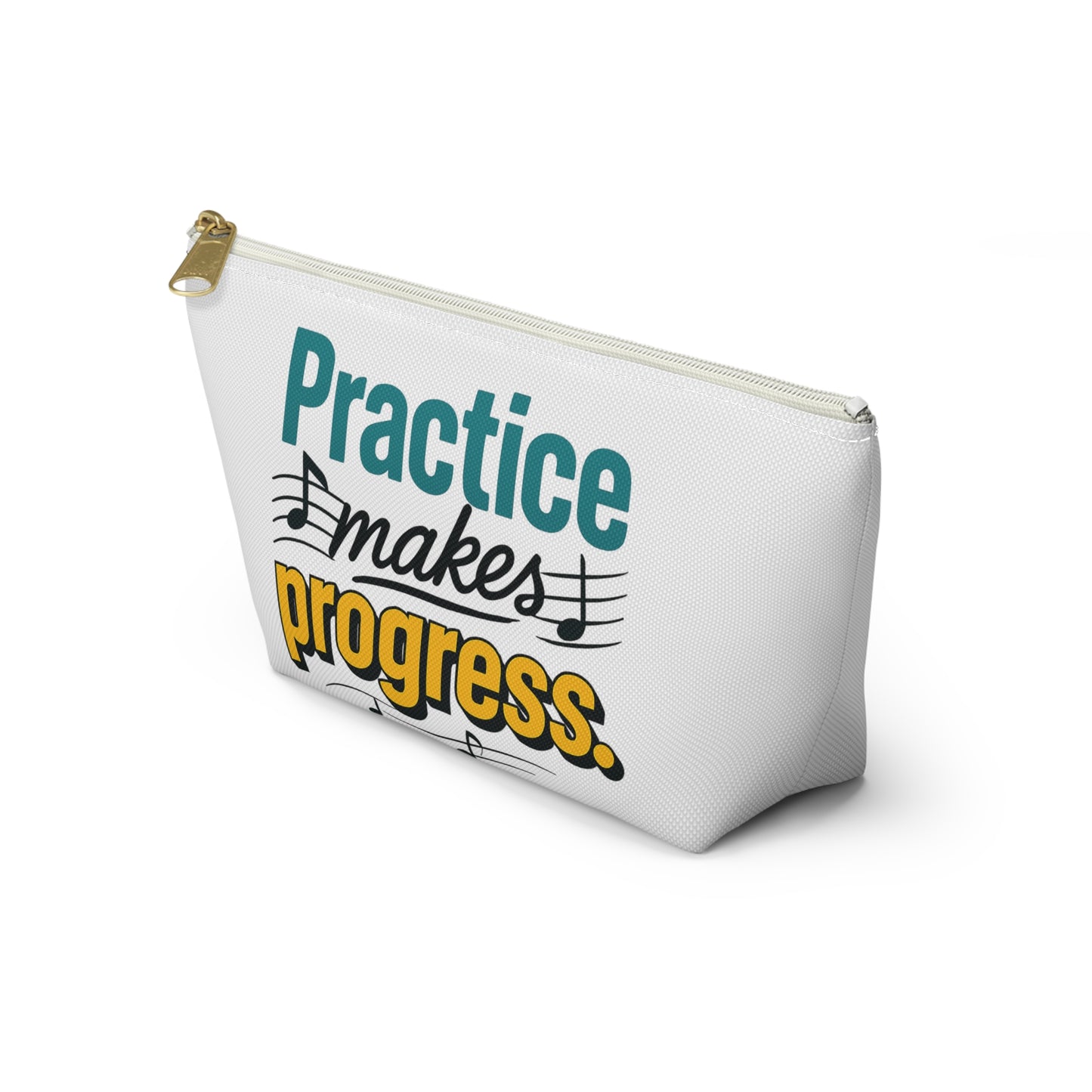 Practice Makes Progress Accessory Pouch — Musician Makeup & Instrument Practice Bag