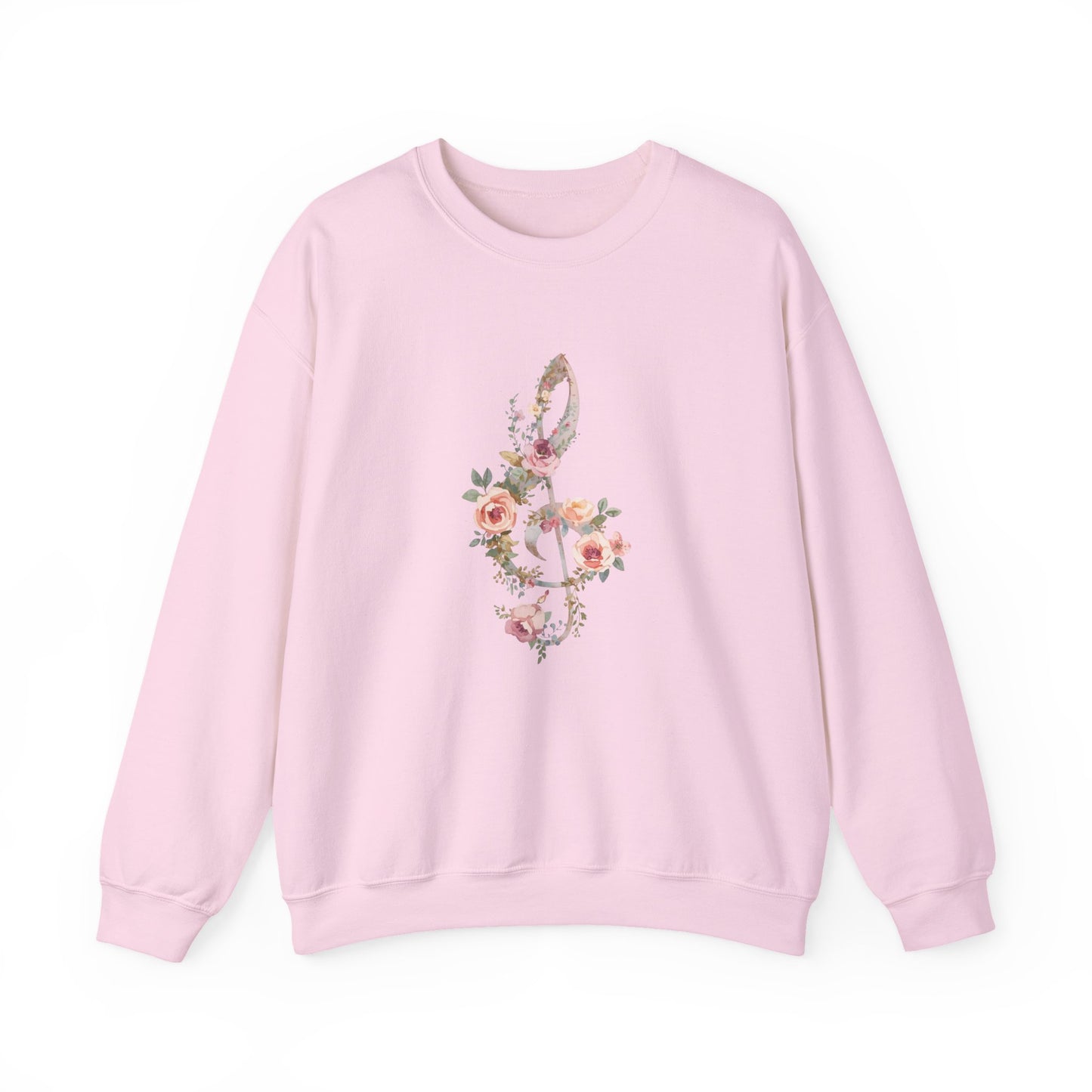 Floral Treble Clef Cozy Music Sweater