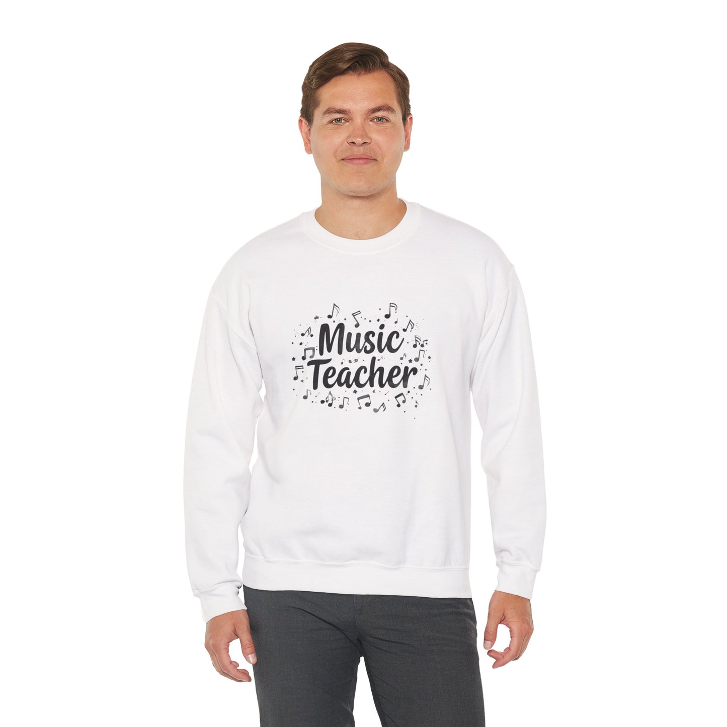 Music Teacher Sweatshirt — Musical Notes Crewneck for Educators