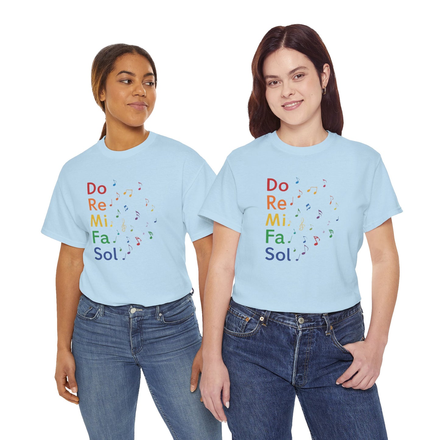 Music Notes Do Re Mi Fa Sol T-Shirt — Rainbow Musical Tee for Music Lovers