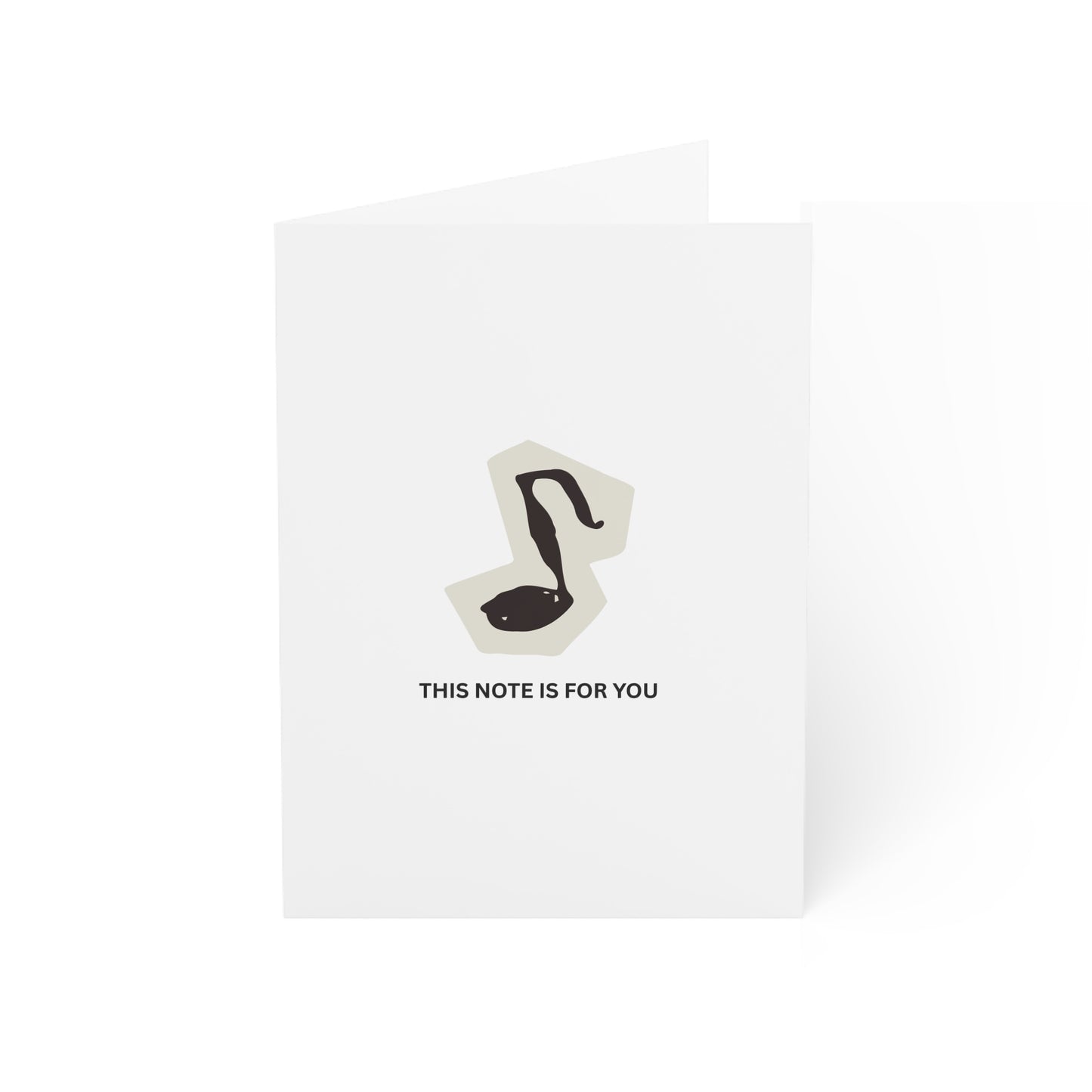 Music Note Greeting Card — "This Note Is For You" Folded Card (1/10/30/50pcs)