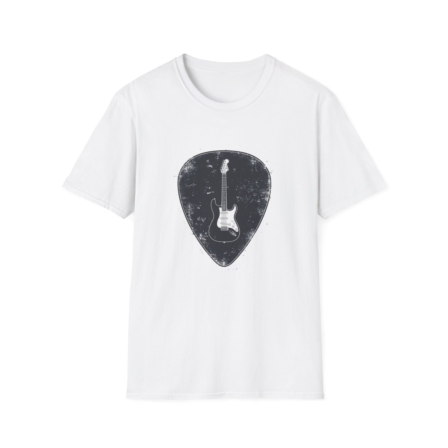 Vintage Guitar Pick T-Shirt — Distressed Electric Guitar Tee for Musicians & Music Lovers