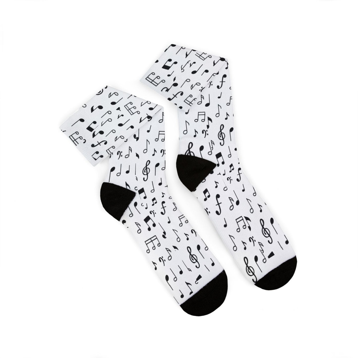 Gray Pixel Pattern Sublimation Socks — Textured Crew Socks