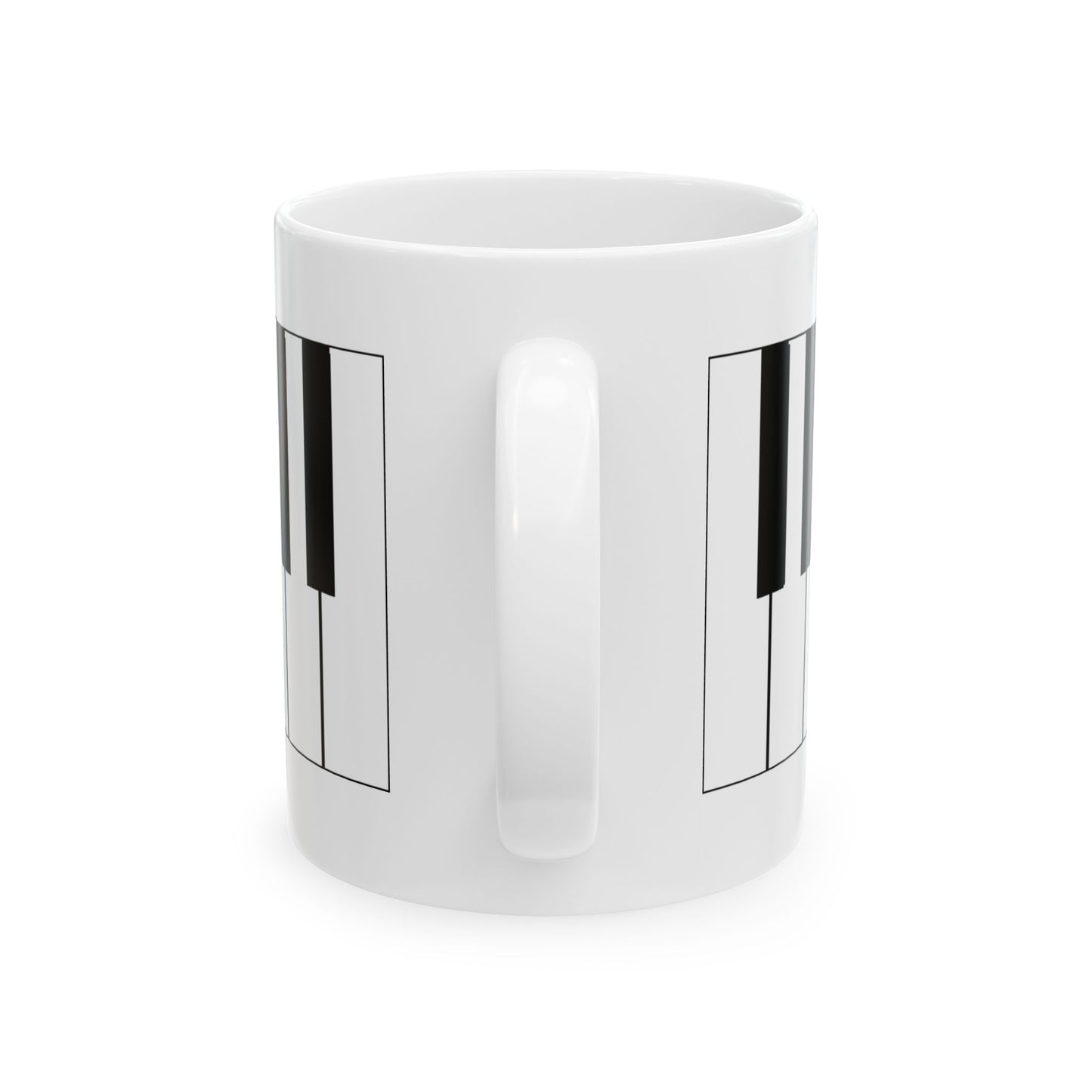 Piano Keys Ceramic Mug – Musical Keyboard Coffee Cup (11oz & 15oz)