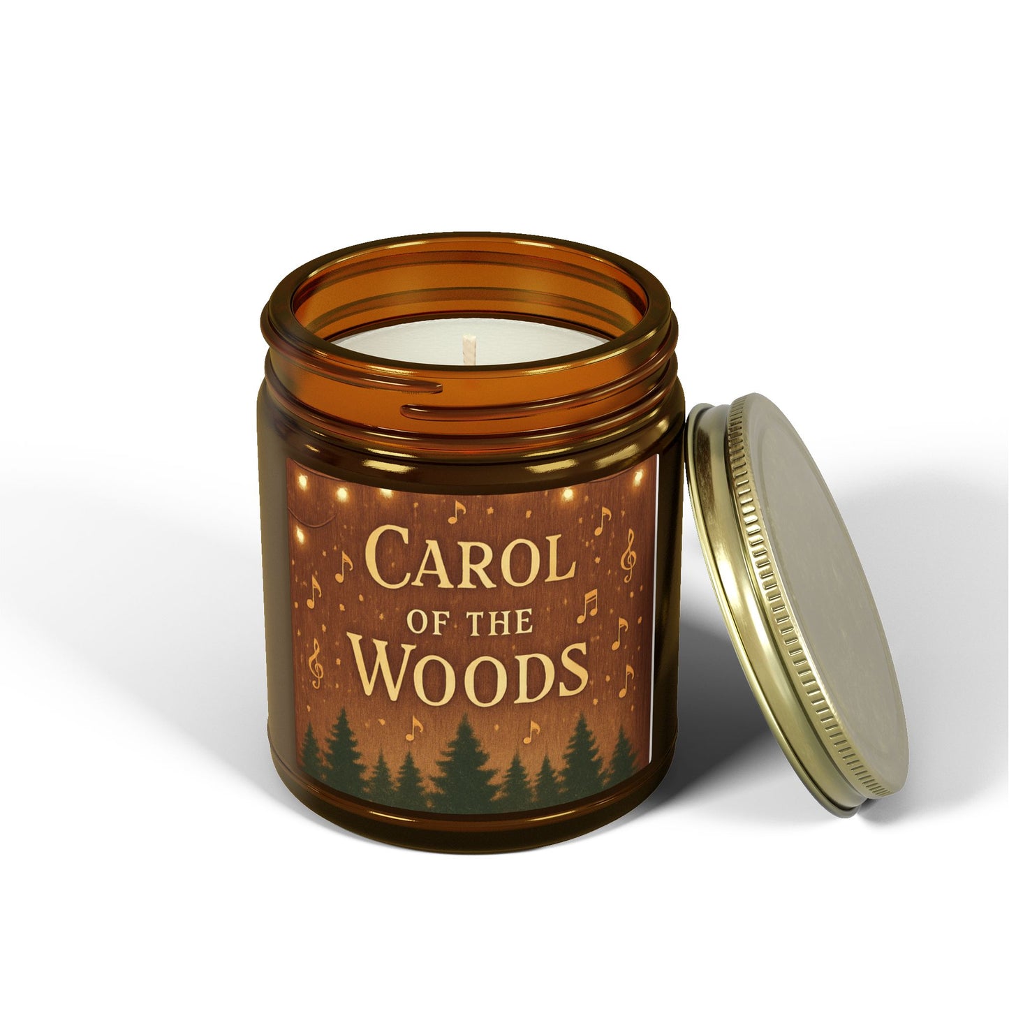 "Carol of the Woods" - Beechwood Scented Candle — Coconut Apricot Wax (4oz & 9oz)
