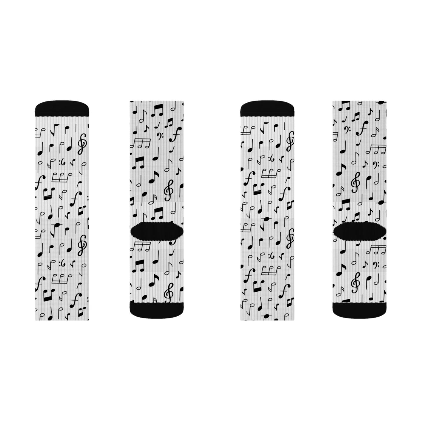 Gray Pixel Pattern Sublimation Socks — Textured Crew Socks
