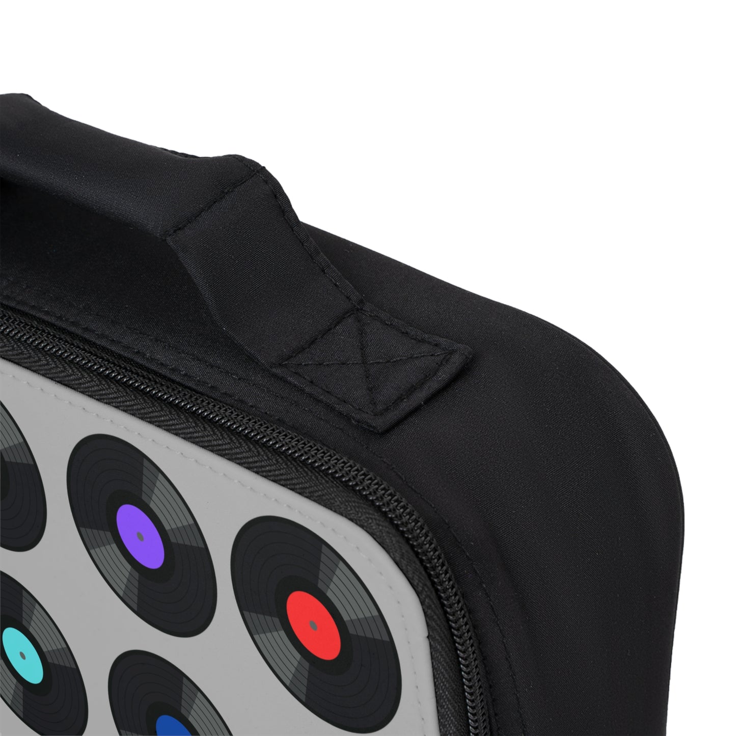 Vinyl Record Pattern Lunch Bag – Retro Music Lover Insulated Tote