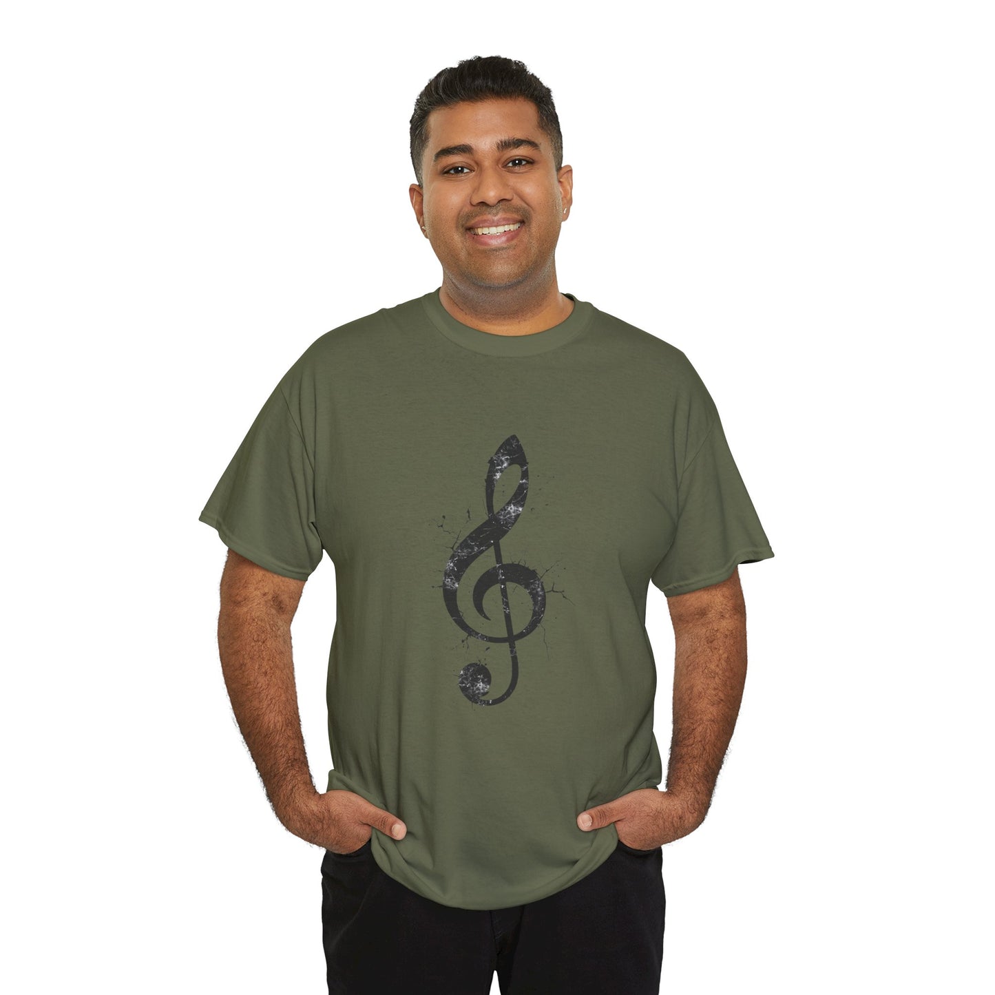 Treble Clef Music T-Shirt — Vintage Ink Note Tee for Musicians