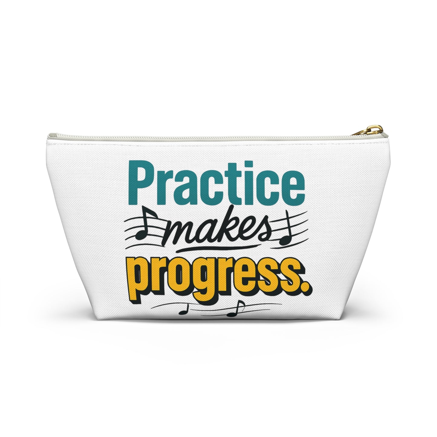 Practice Makes Progress Accessory Pouch — Musician Makeup & Instrument Practice Bag