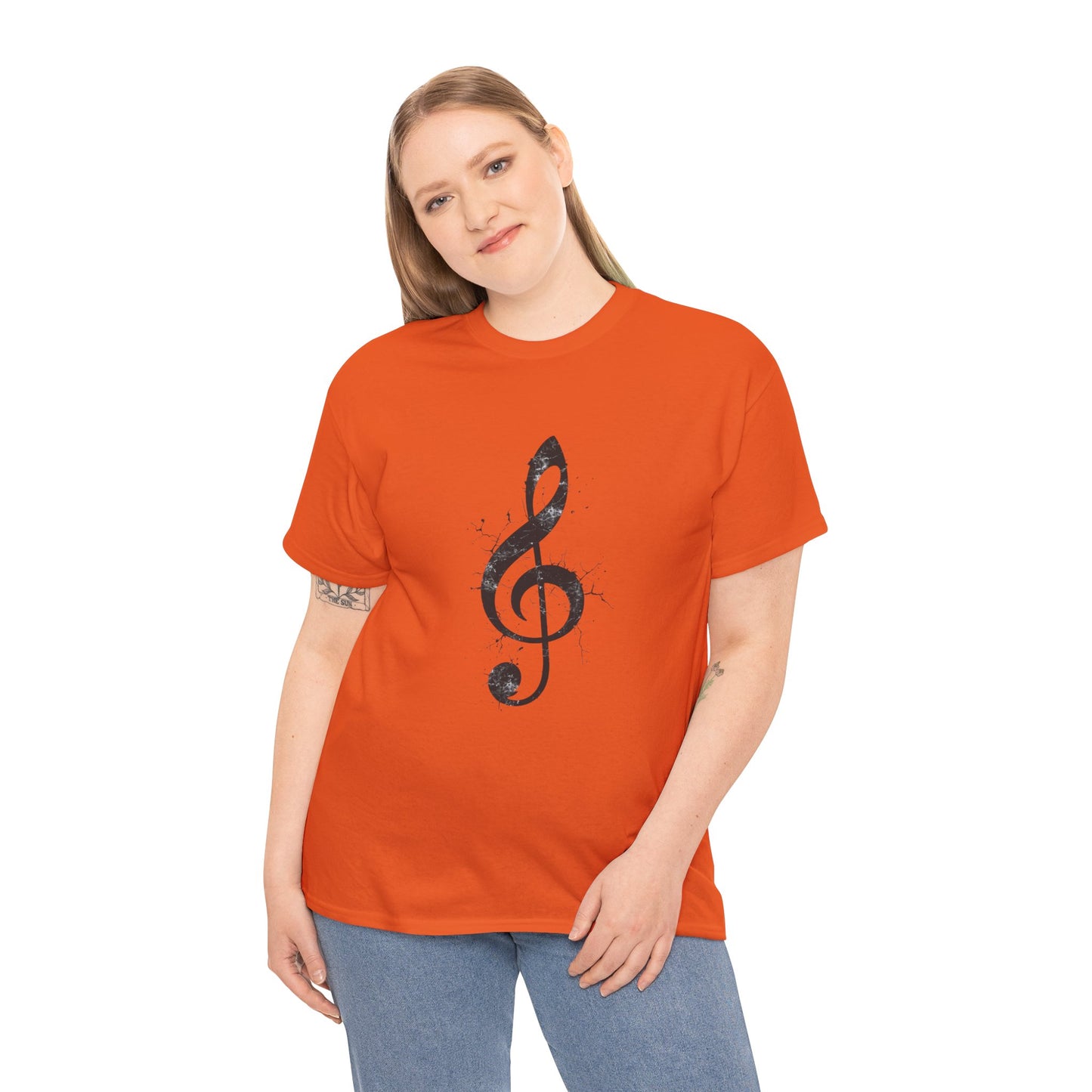 Treble Clef Music T-Shirt — Vintage Ink Note Tee for Musicians