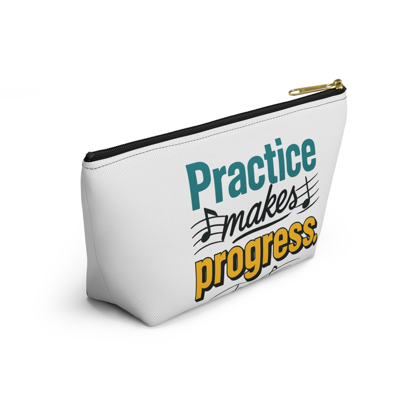 Practice Makes Progress Accessory Pouch — Musician Makeup & Instrument Practice Bag
