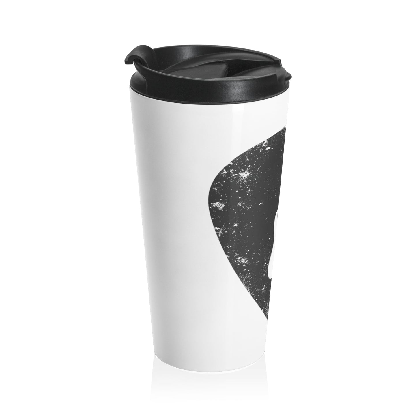 Bass Guitar Shield Stainless Steel Travel Mug – Vintage Rock Music Thermos