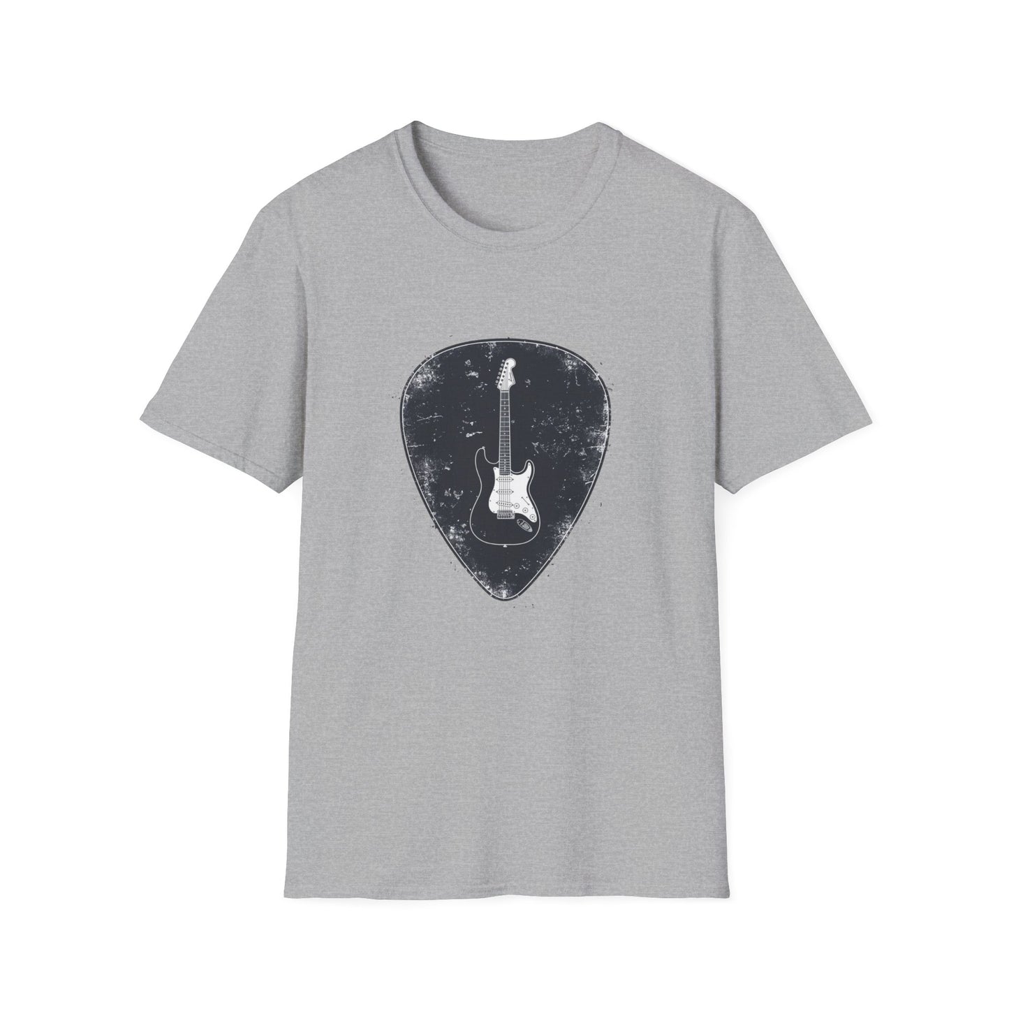 Vintage Guitar Pick T-Shirt — Distressed Electric Guitar Tee for Musicians & Music Lovers