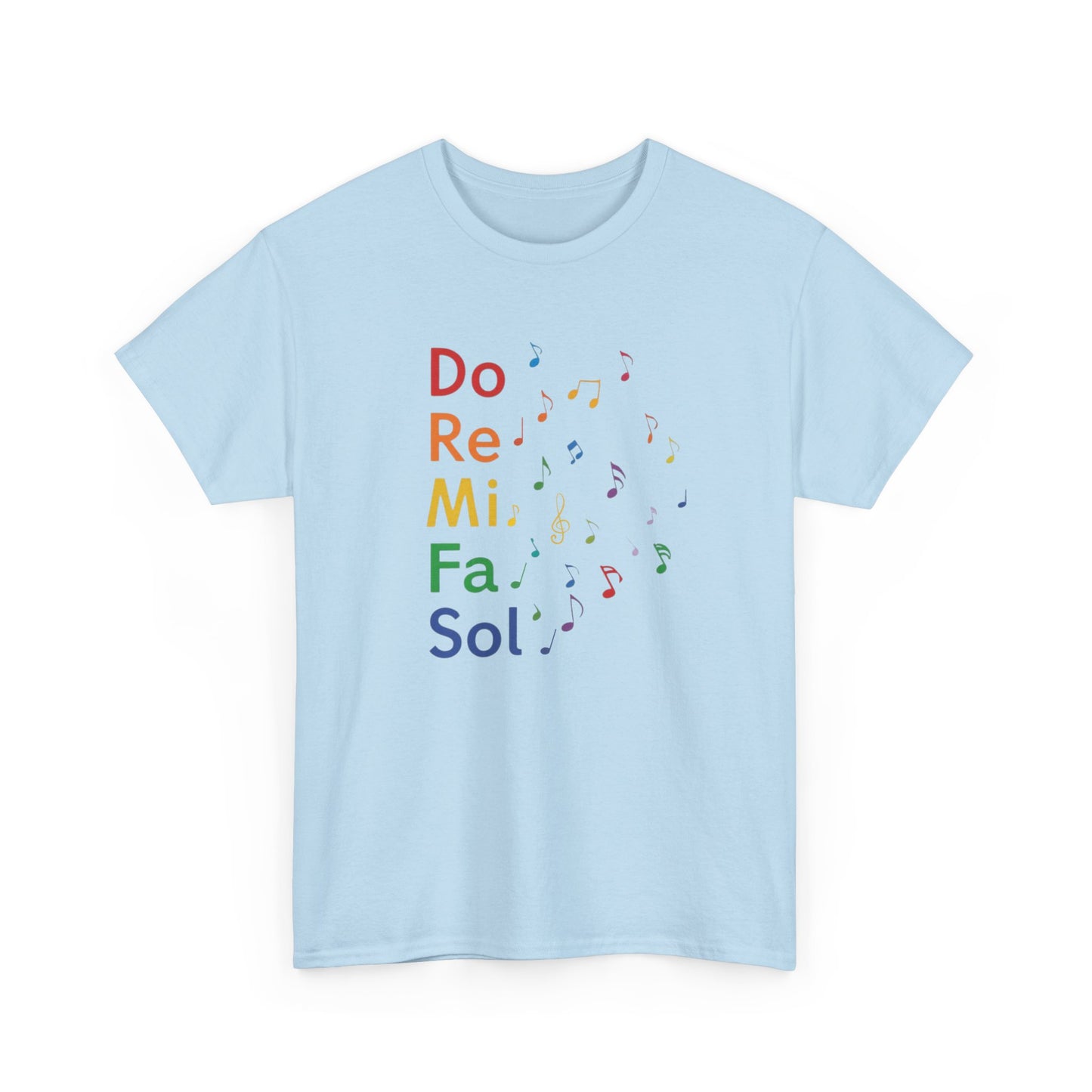 Music Notes Do Re Mi Fa Sol T-Shirt — Rainbow Musical Tee for Music Lovers