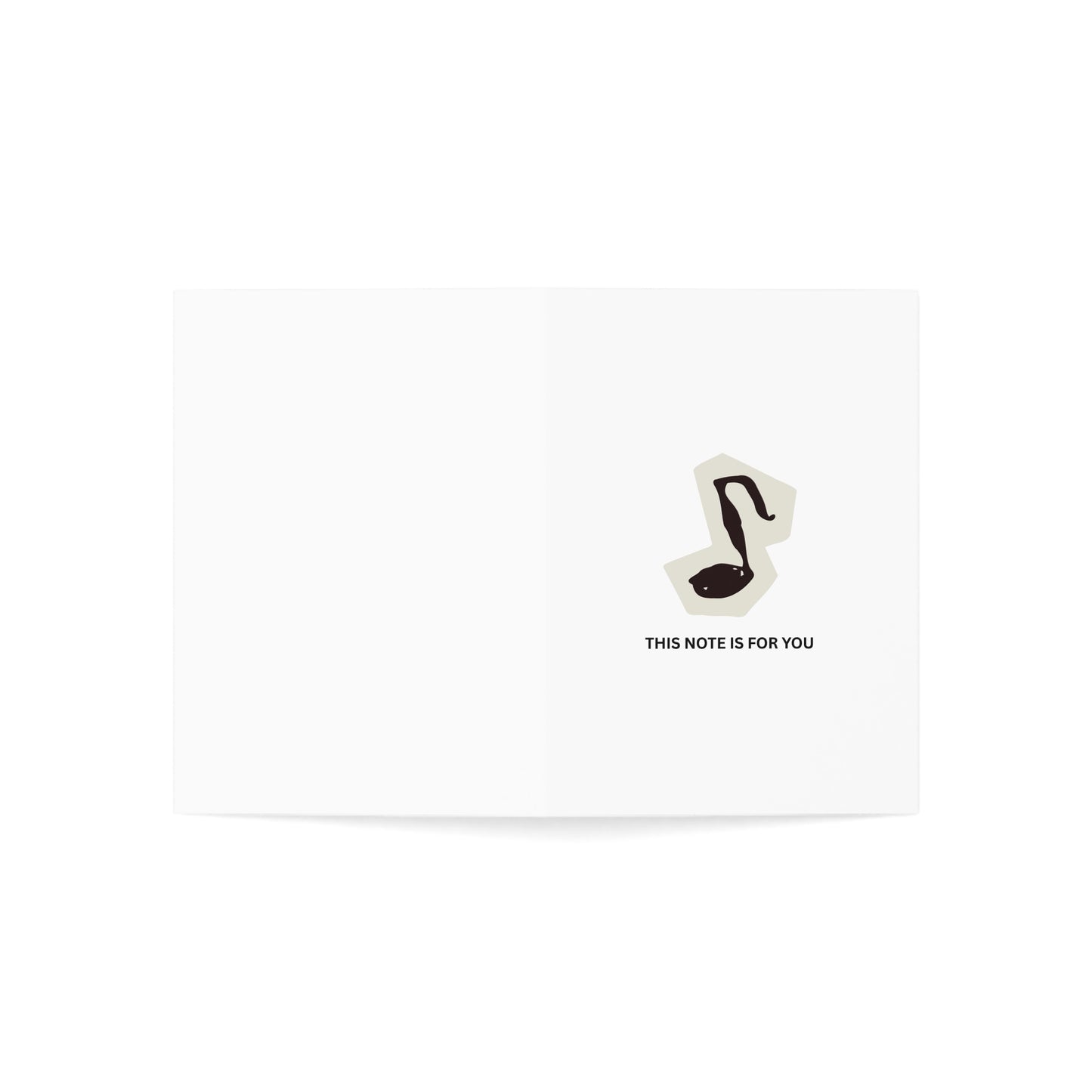 Music Note Greeting Card — "This Note Is For You" Folded Card (1/10/30/50pcs)