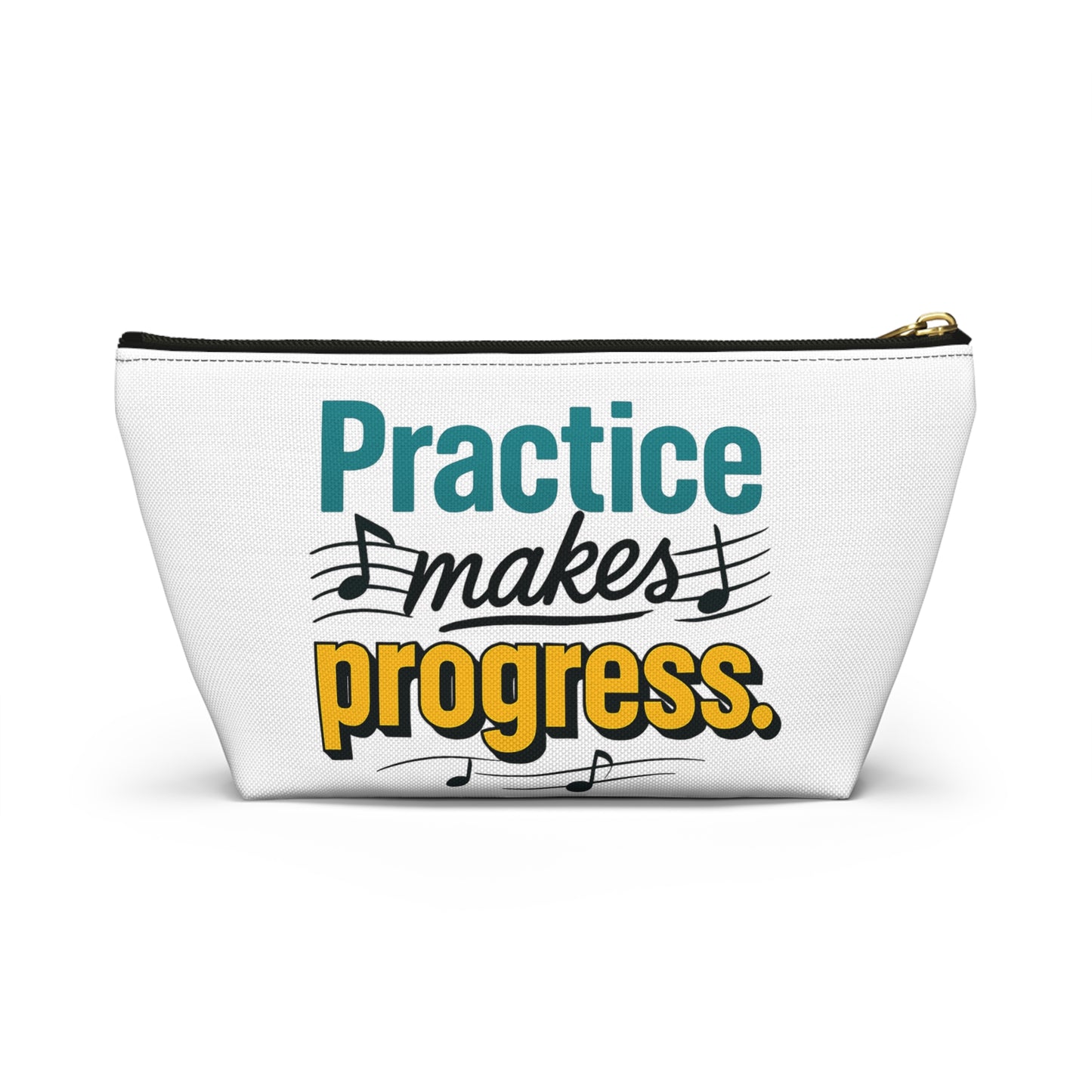 Practice Makes Progress Accessory Pouch — Musician Makeup & Instrument Practice Bag