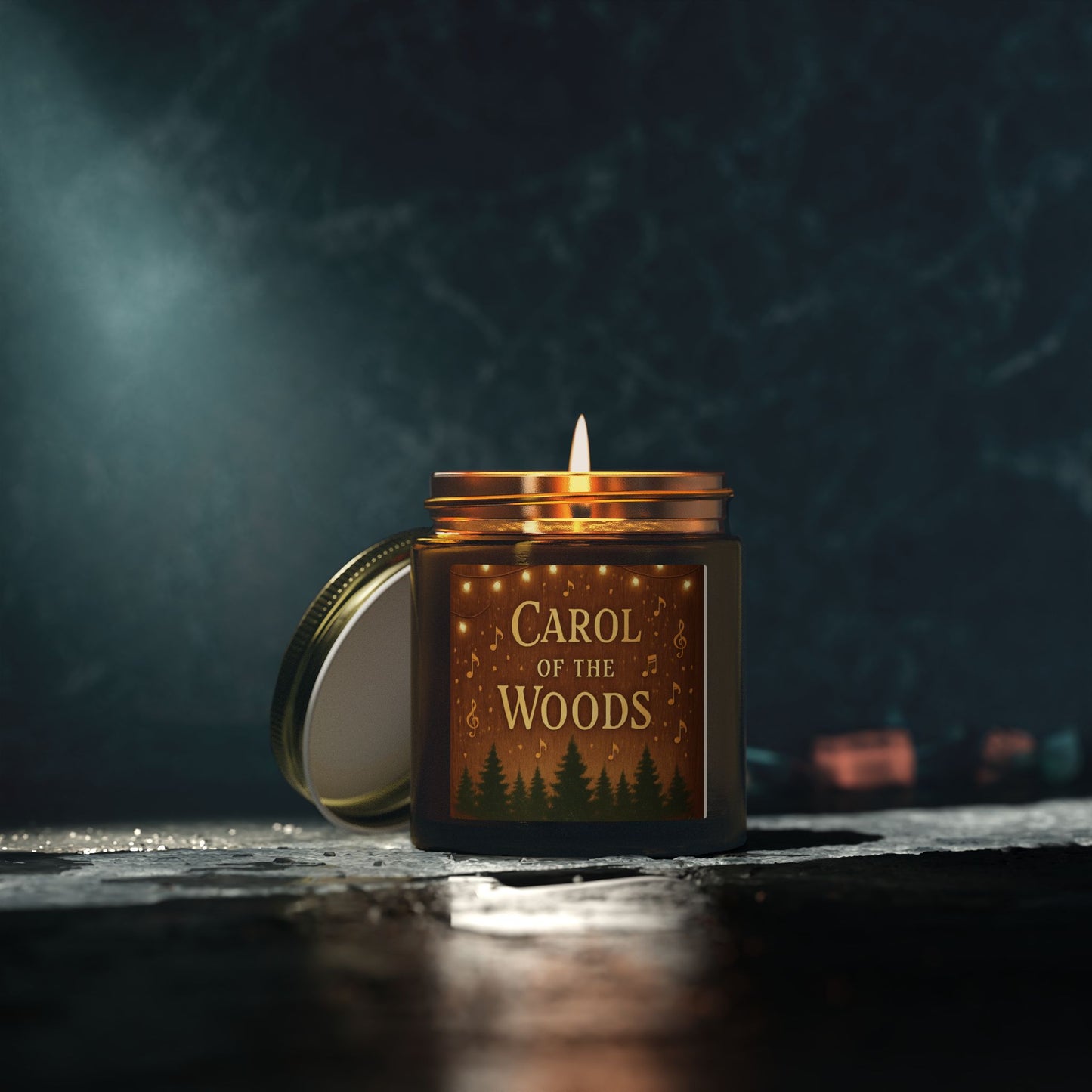 "Carol of the Woods" - Beechwood Scented Candle — Coconut Apricot Wax (4oz & 9oz)