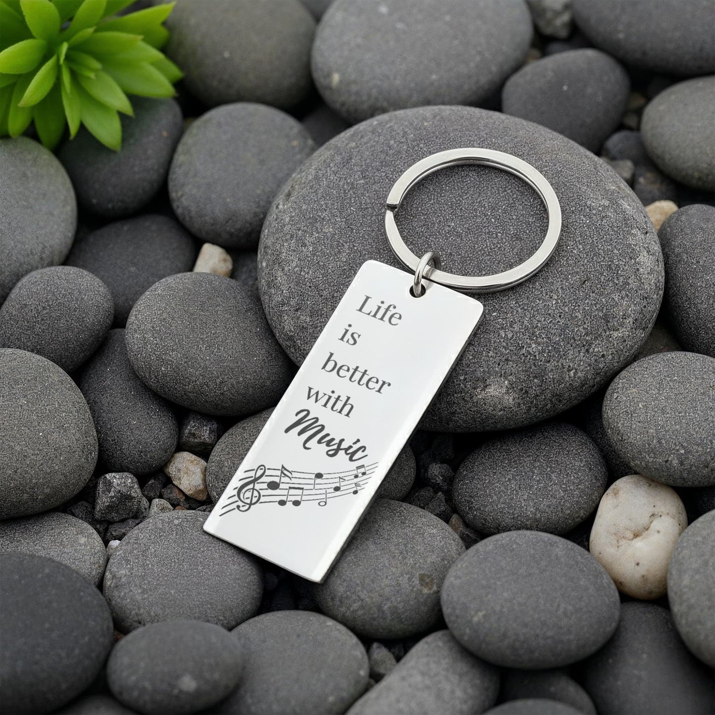 “Life Is Better With Music” Keychain – Thoughtful Gift for Music Teachers, Students & Music Lovers