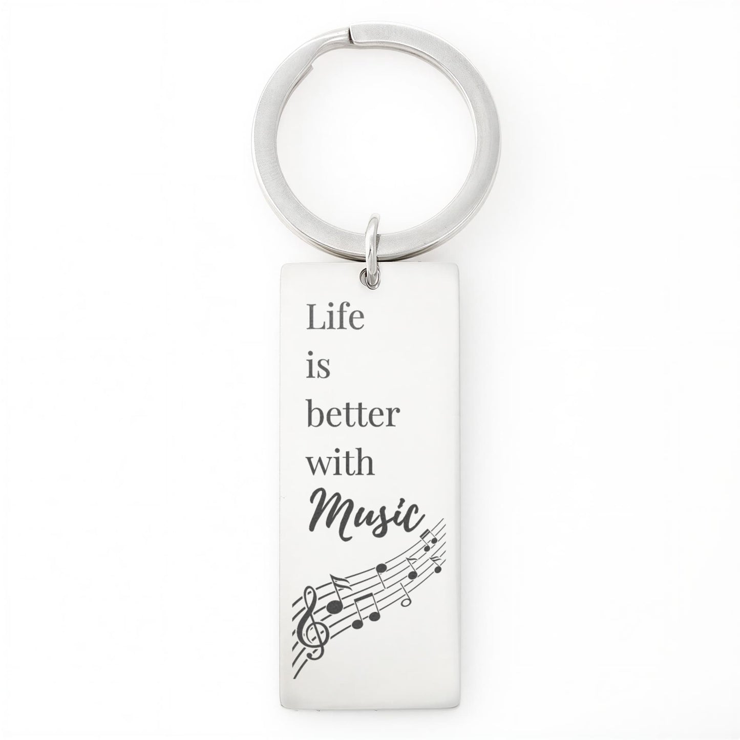 “Life Is Better With Music” Keychain – Thoughtful Gift for Music Teachers, Students & Music Lovers