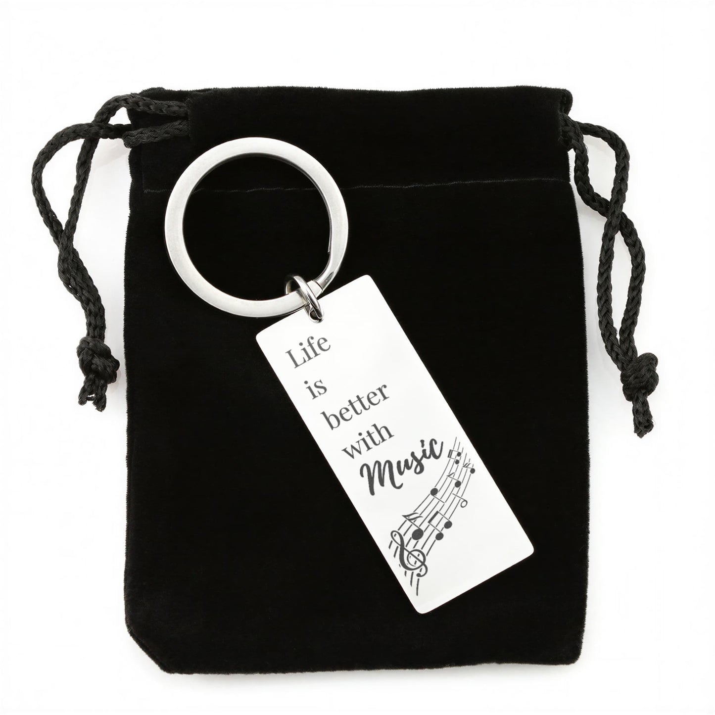“Life Is Better With Music” Keychain – Thoughtful Gift for Music Teachers, Students & Music Lovers